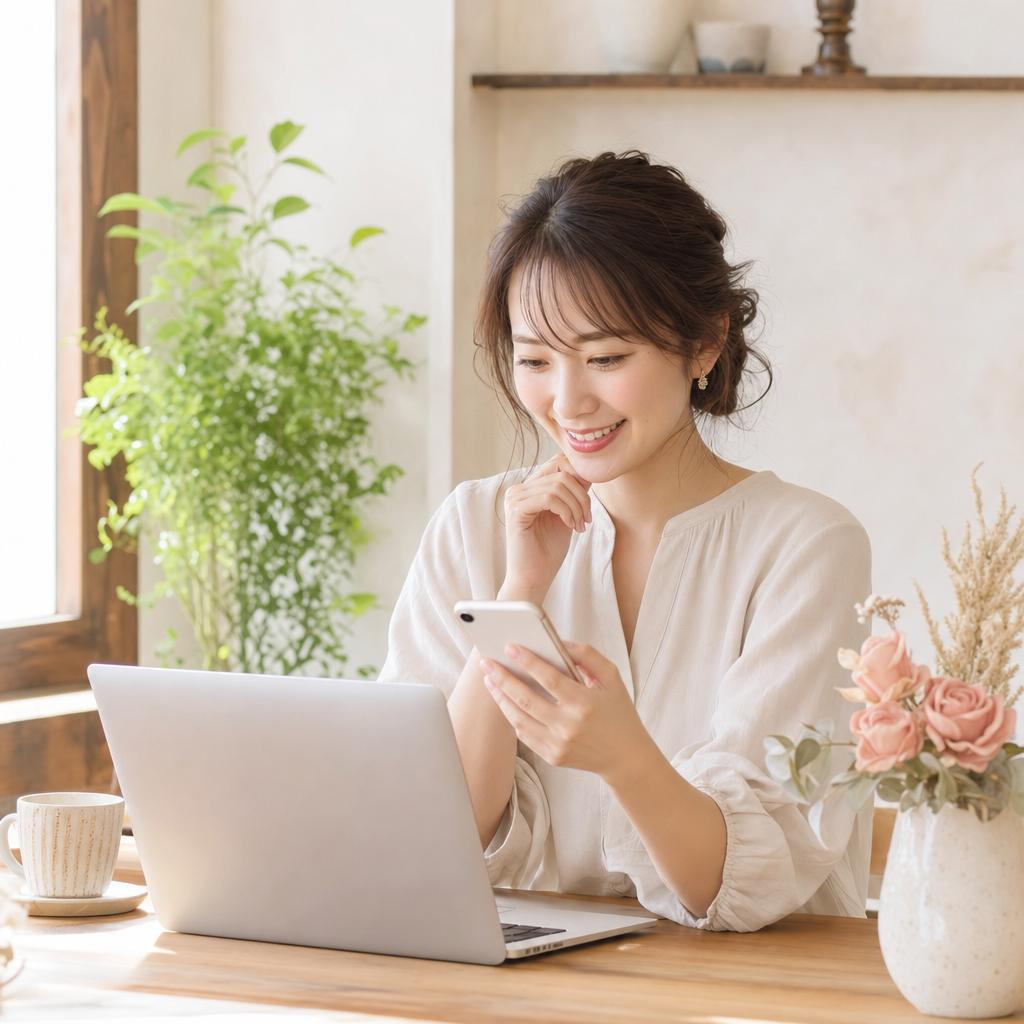 Web相談をする女性サポーターのイメージ